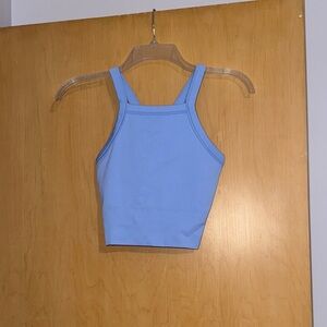 Athleta Ribbed Blue Women's Crop Top